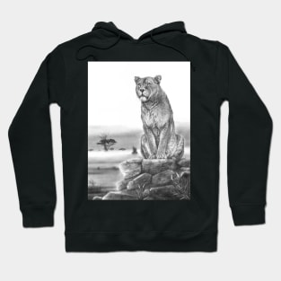 Sentinel - lioness drawing Hoodie